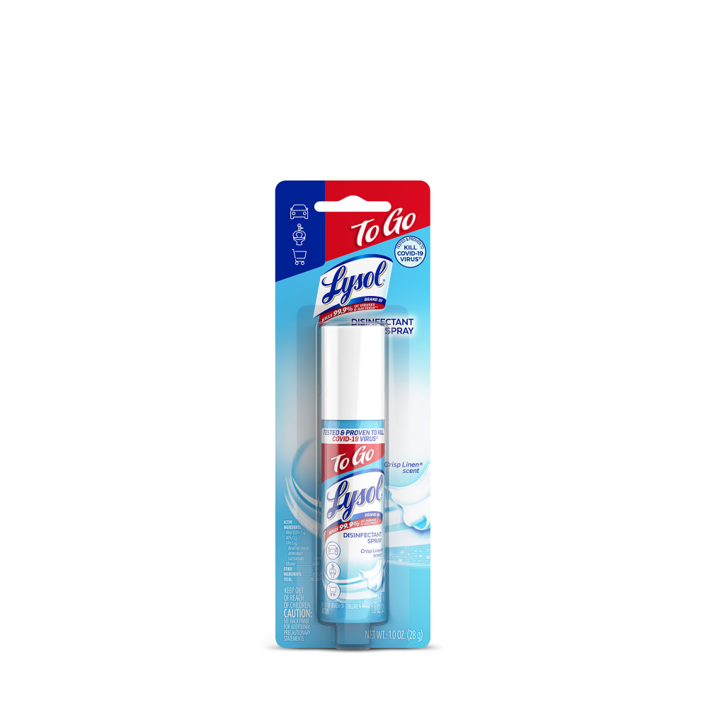 Lysol® Disinfectant Spray To Go, Crisp Linen Scent, 1oz